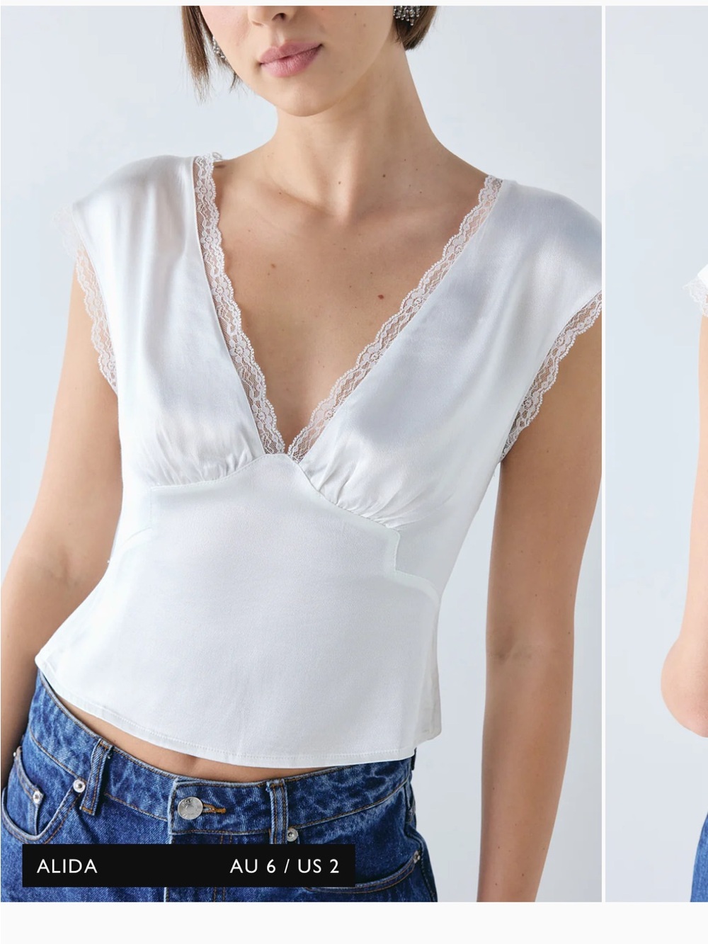 VINTAGE LOVER TIE BACK TOP WHITE
